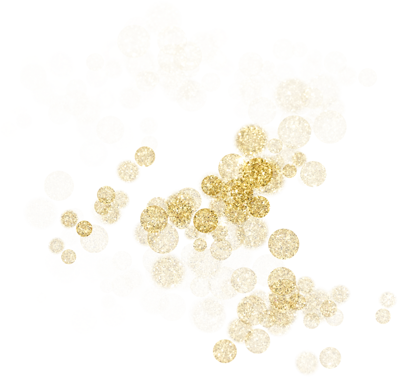 Gold glitter splatter